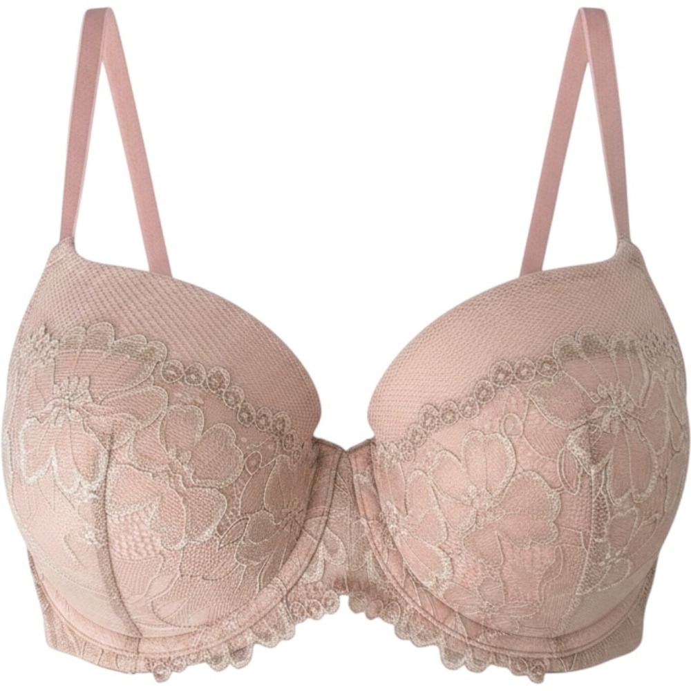 Maidenform Push-Up Bra Womens 38B Pink NEW Strapless Convertible Lace SE1102